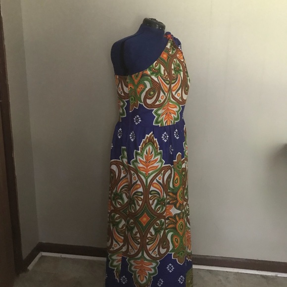 African Print One Shoulder Dress - Picture 2 of 3